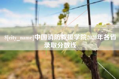 克孜勒苏柯尔克孜中国消防救援学院2020年各省录取分数线