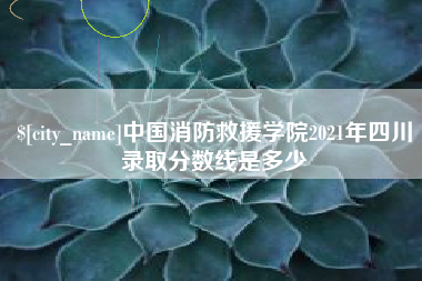 克孜勒苏柯尔克孜中国消防救援学院2021年四川录取分数线是多少