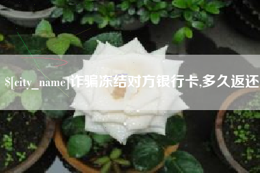 克孜勒苏柯尔克孜诈骗冻结对方银行卡,多久返还