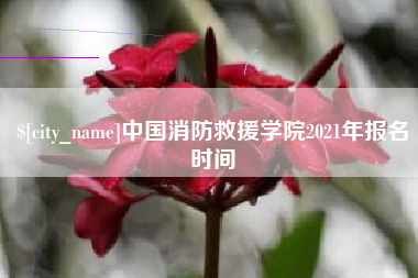 克孜勒苏柯尔克孜中国消防救援学院2021年报名时间