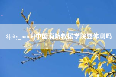 克孜勒苏柯尔克孜中国消防救援学院要体测吗
