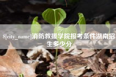 克孜勒苏柯尔克孜消防救援学院报考条件湖南招生多少分