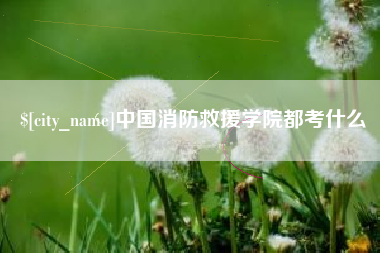 克孜勒苏柯尔克孜中国消防救援学院都考什么