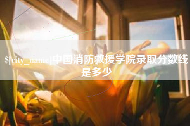 克孜勒苏柯尔克孜中国消防救援学院录取分数线是多少