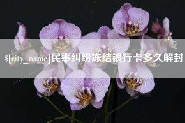 克孜勒苏柯尔克孜民事纠纷冻结银行卡多久解封