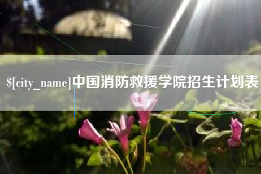 克孜勒苏柯尔克孜中国消防救援学院招生计划表
