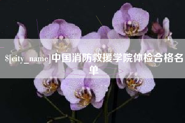 克孜勒苏柯尔克孜中国消防救援学院体检合格名单