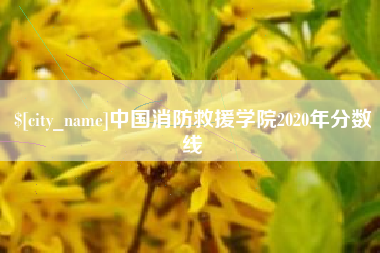 克孜勒苏柯尔克孜中国消防救援学院2020年分数线